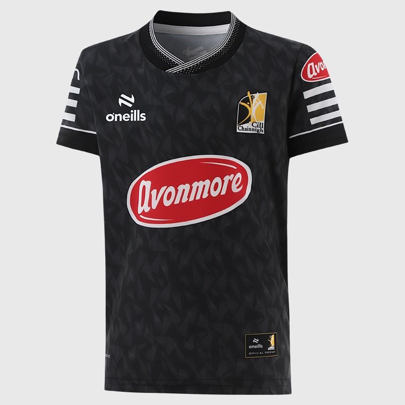 Black Kilkenny GAA Kids' Short Sleeve Training Top 2026 from O’Neills.