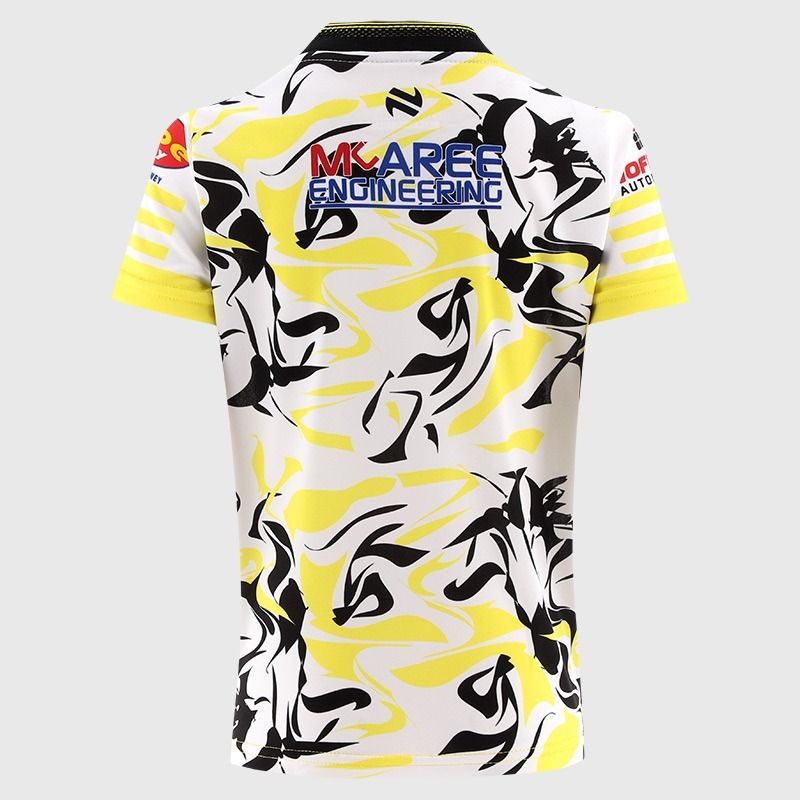 White Monaghan GAA Kids' Short Sleeve Training Top 2026 from O’Neills.
