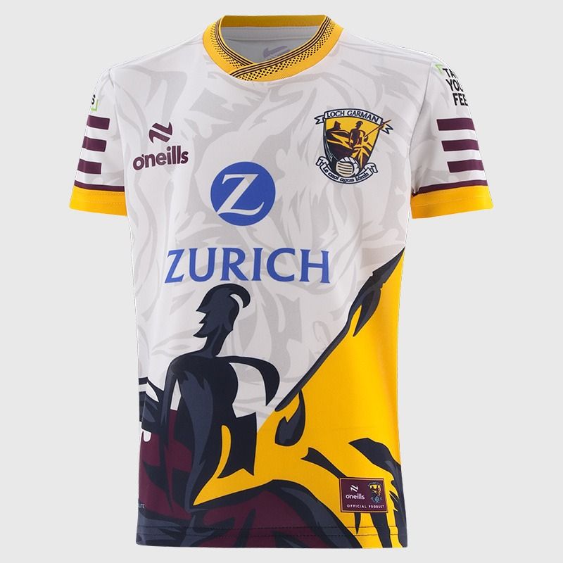 White Wexford GAA Kids' Short Sleeve Training Top 2026 from O’Neills.