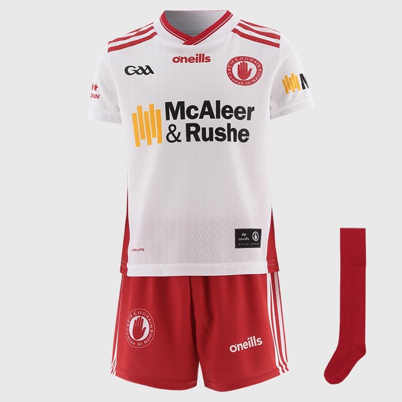 Red / White Tyrone GAA Home Mini Kit 2026 from O’Neills.