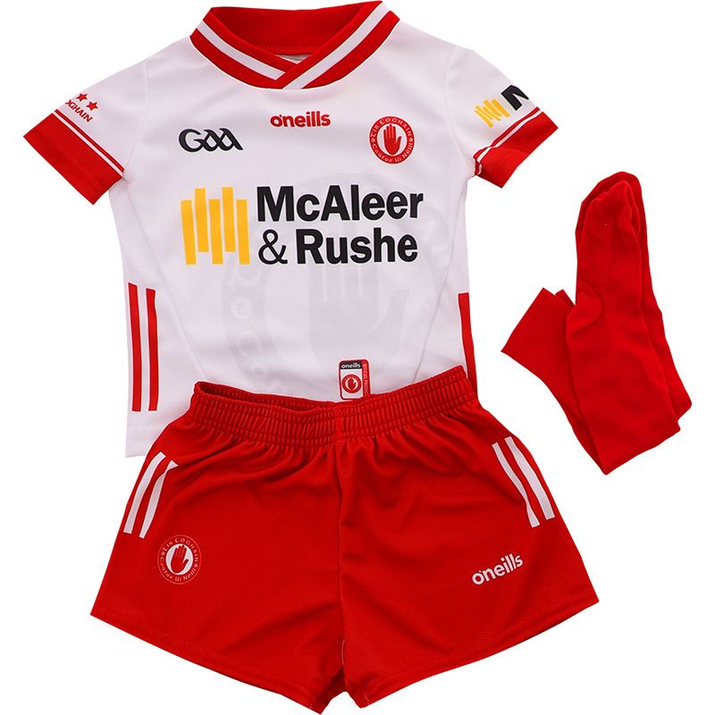 Tyrone GAA mini kit with jersey, shorts and socks by O’Neills.