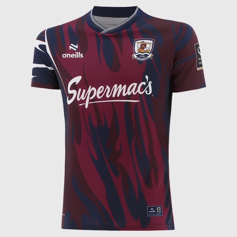 Maroon Galway Hurling Player Fit Short Sleeve Training Top 2026 from O’Neills.