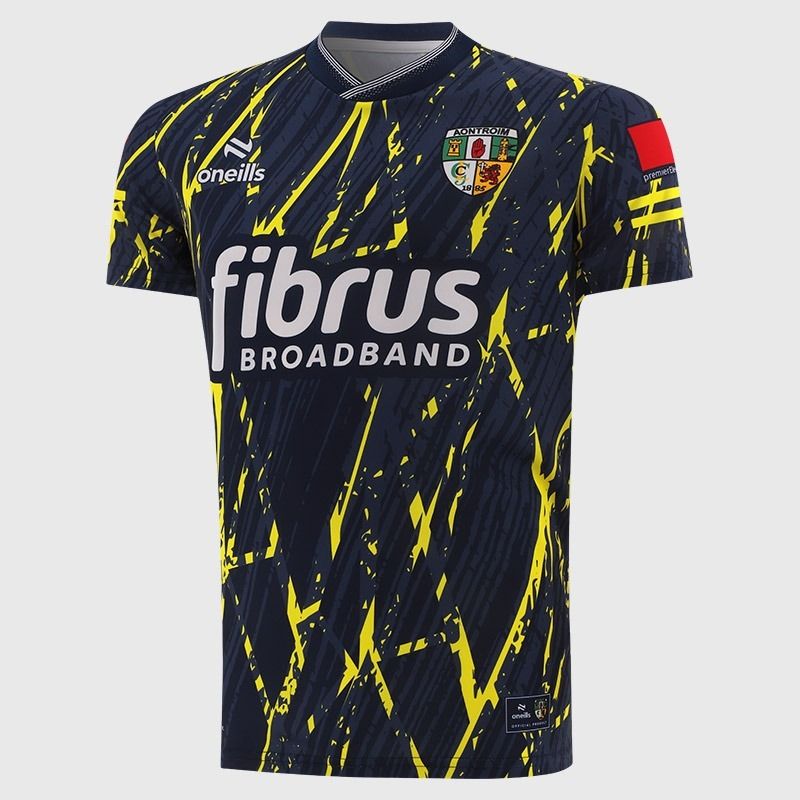 Navy Antrim GAA Player Fit Short Sleeve Training Top 2026 from O’Neills.
