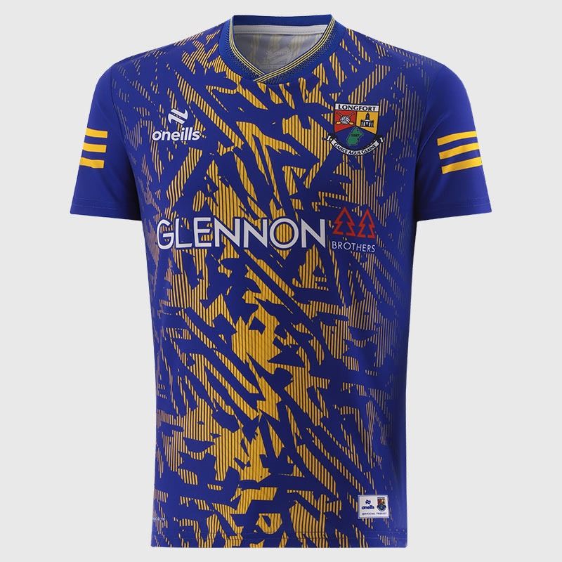 Royal / Amber Longford GAA Player Fit Short Sleeve Training Top 2026 from O’Neills.