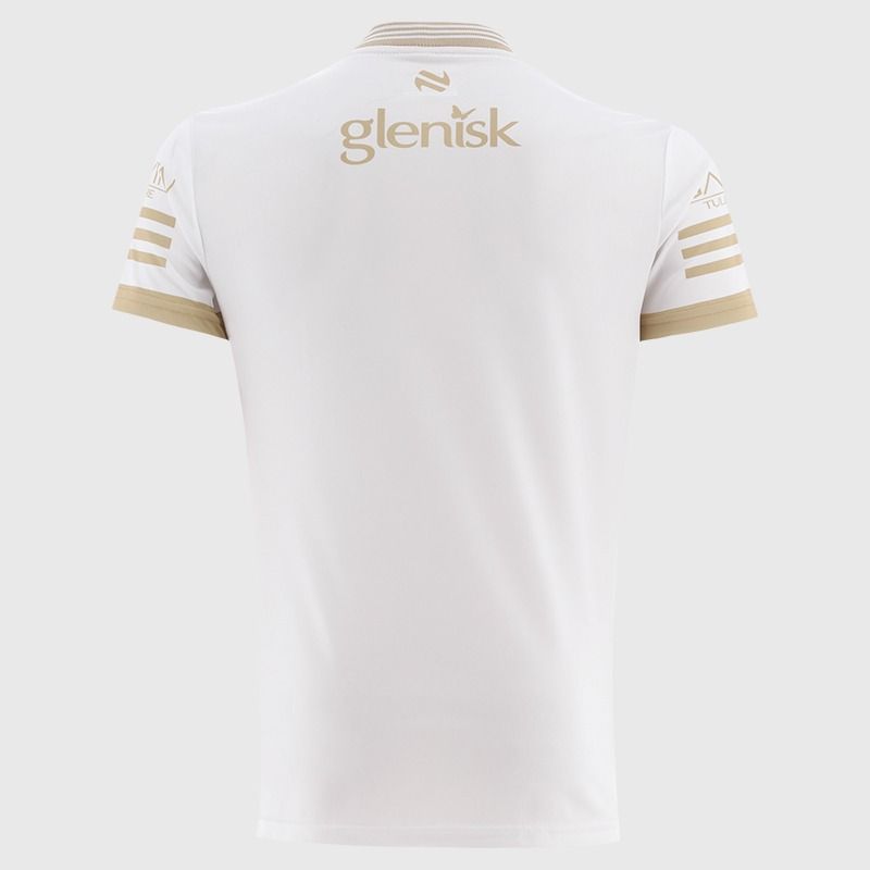 White / Gold Offaly GAA Player Fit Short Sleeve Training Top 2026 from O’Neills.