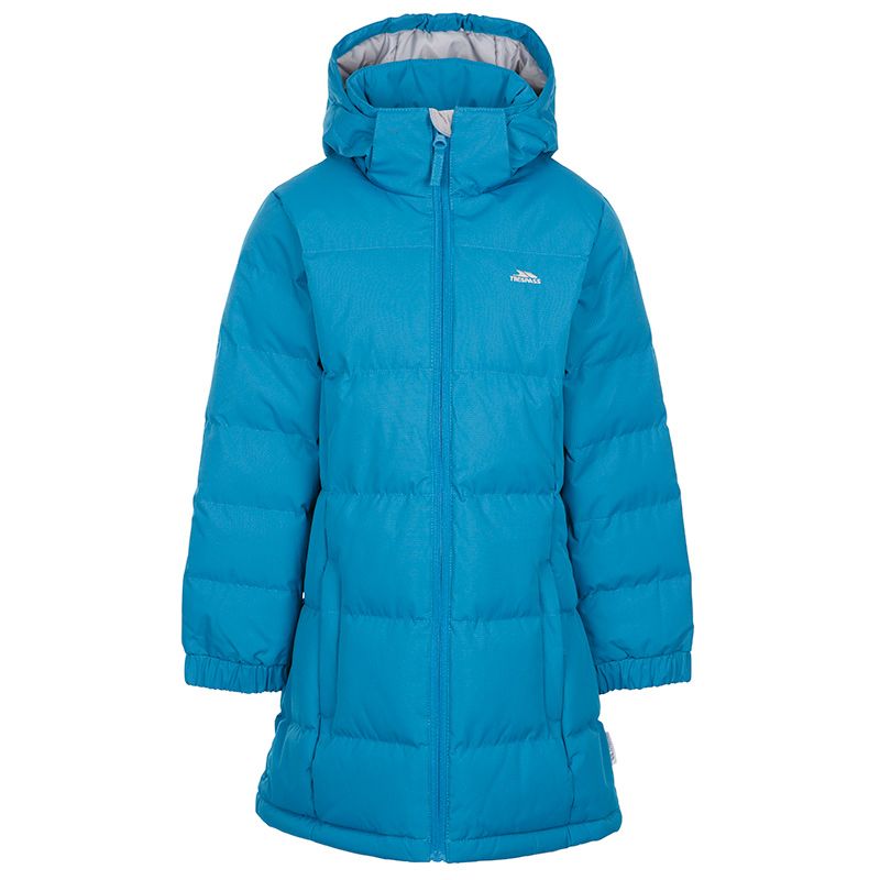 Teal Trespass Kid's Hooded Padded Jacket With Zip Pockets from O'Neills
