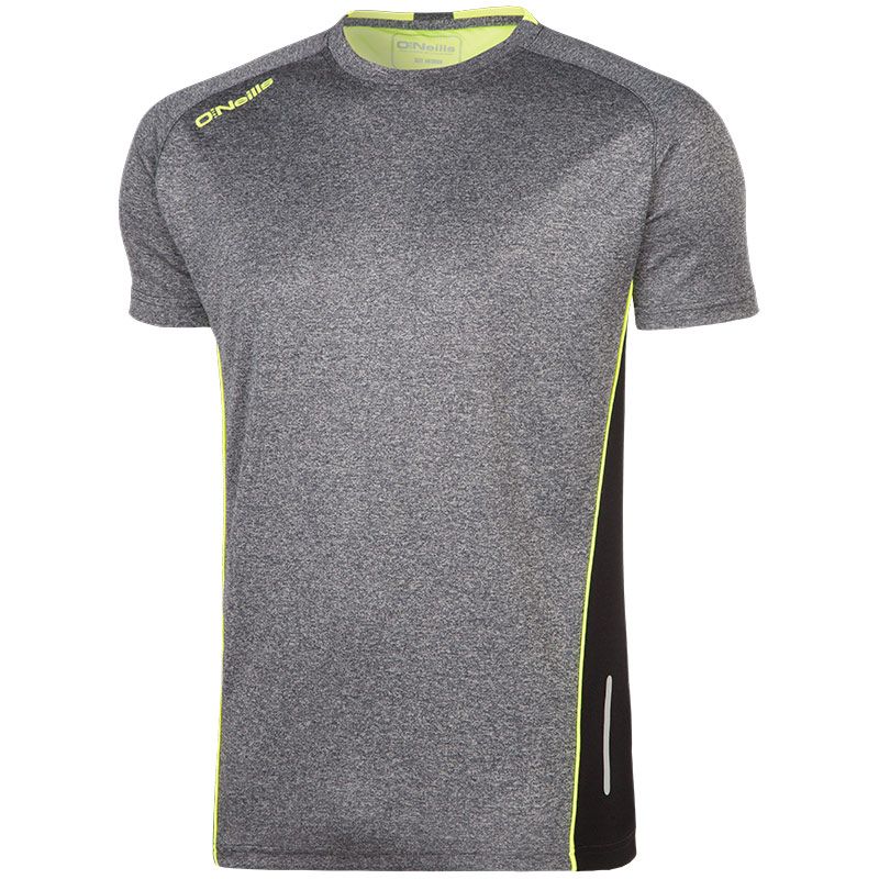 Grey, black and yellow men's crew neck t-shirt from O'Neills