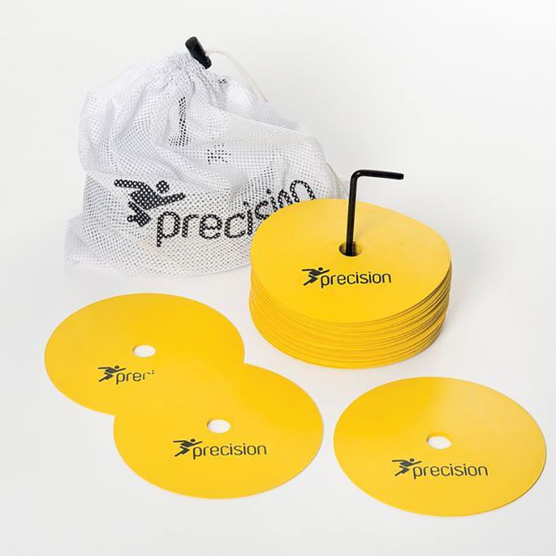 Yellow 20 pack of Precision Round Rubber Marker Discs.