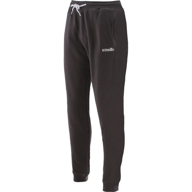 Dark Grey men's  Fleece Skinny Tracksuit Bottoms with drawstring waist and side pockets by O'Neills.