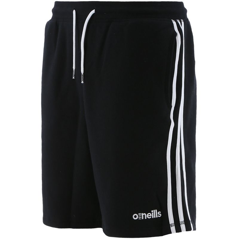 Black Kid's Fleece Shorts with two pockets and White stripes on the sides by O'Neills.