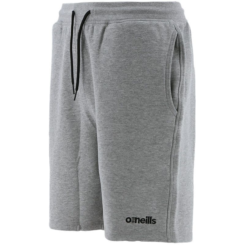 Grey Kid's Fleece Shorts with drawstring waist and side pockets by O'Neills.