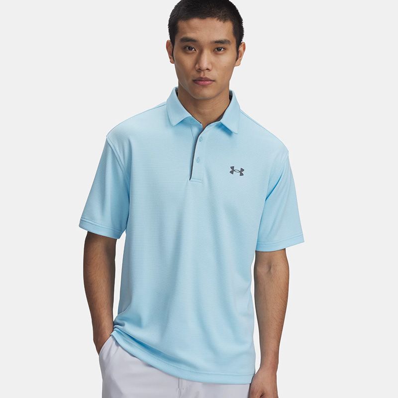 Stream / Pitch Grey Under Armour Men's UA Tech Polo from O'Neills