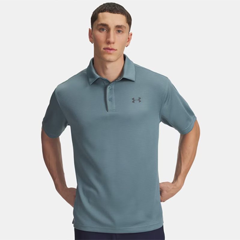 blue and grey Under Armour Men's UA Tech™ Polo from O'Neills