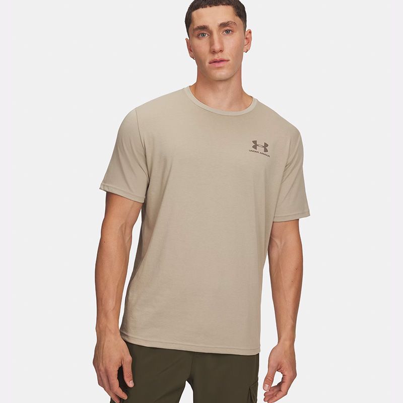Khaki Under Armour Men's Sportstyle T-Shirt from O'Neills