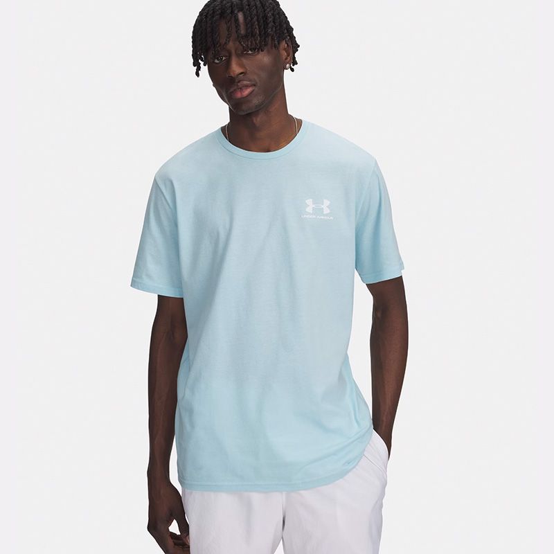 Blue and White Under Armour Men's Sportstyle T-Shirt from O'Neills
