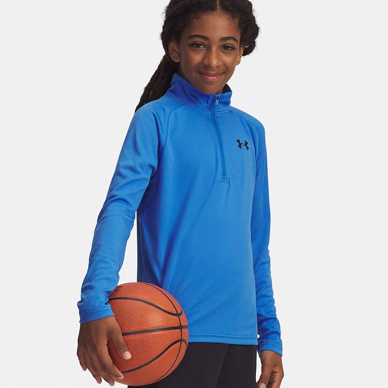 Blue Under Armour Kids' UA Tech™ 2.0 Half Zip Top from O'Neills.
