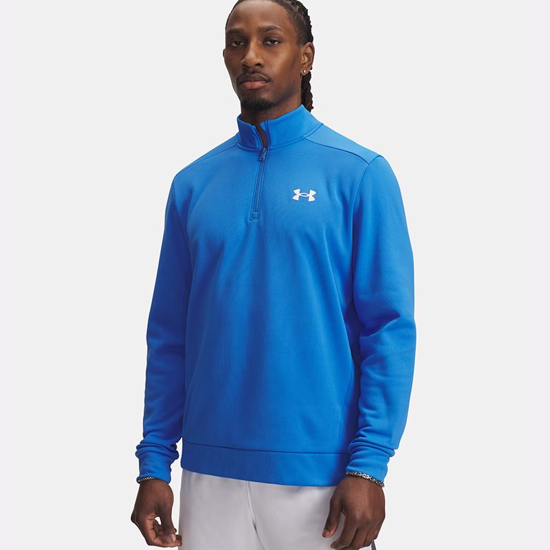 blue and white Under Armour Men's Armour Fleece® ¼ Zip from O'Neills