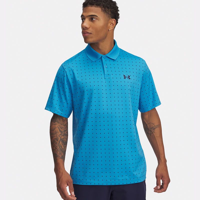 Blue Under Armour Men's UA Matchplay Printer Polo from O'Neills.