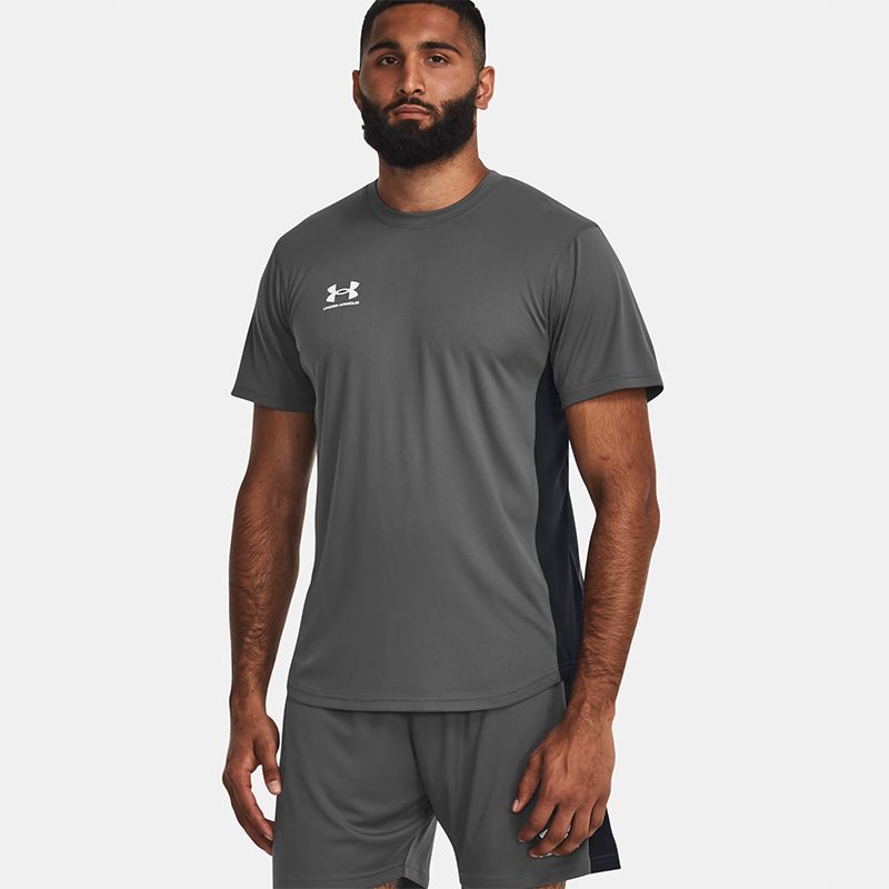 grey and white Under Armour Challenger Training T-Shirt from O'Neills.