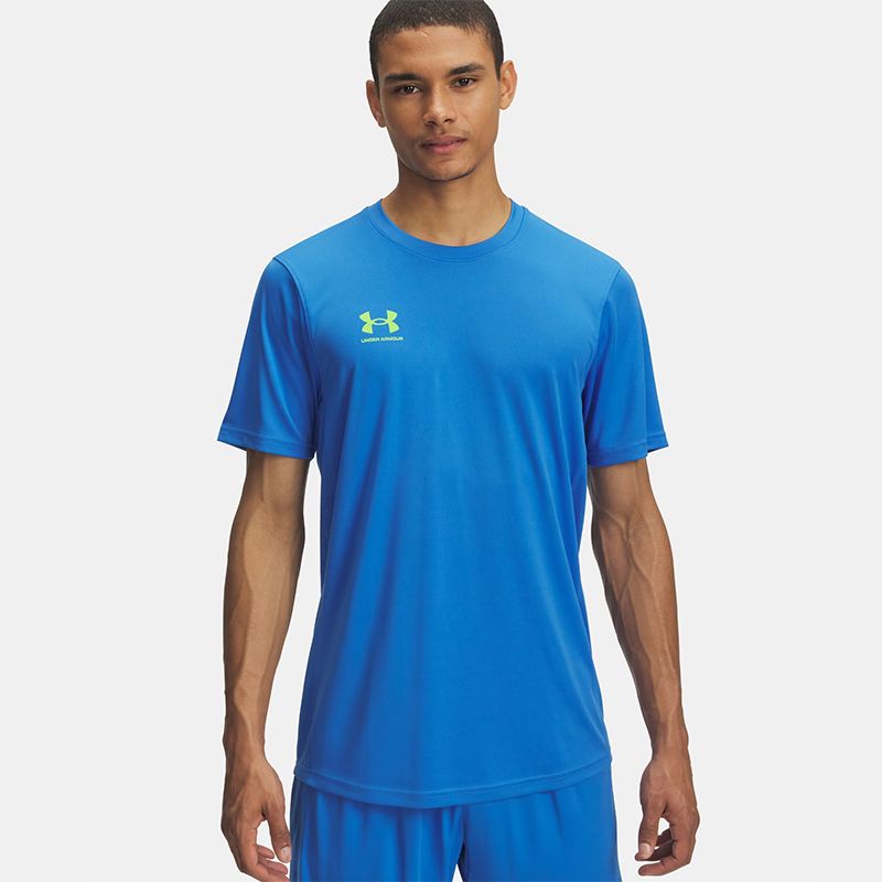 Blue and yellow Under Armour Challenger Training T-Shirt from O'Neills.