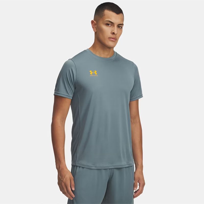 Grey and orange Under Armour Men's Challenger Training T-Shirt from O'Neills
