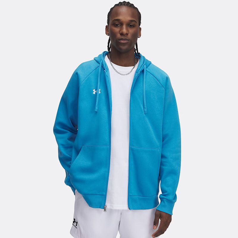 Blue Under Armour Men's UA Rival Fleece Full-Zip Hoodie from O'Neills