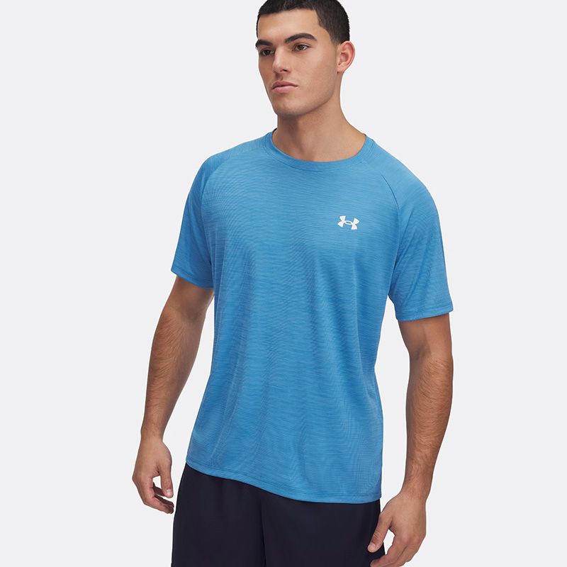 Blue Under Armour Men's UA Tech™ Textured T-Shirt from O'Neills