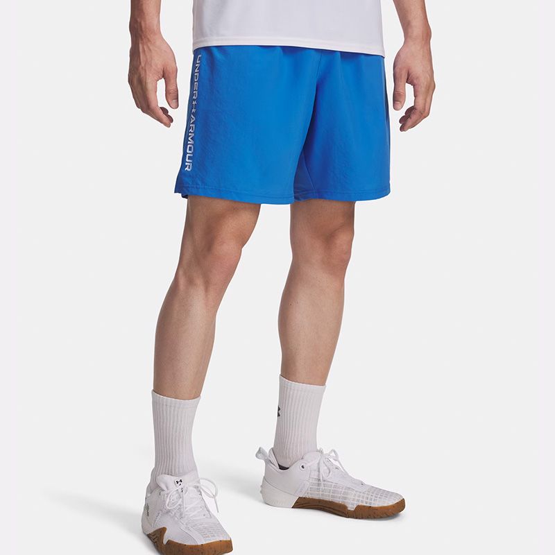 Blue Under Armour Men's UA Tech Woven Wordmark Shorts from O'Neills