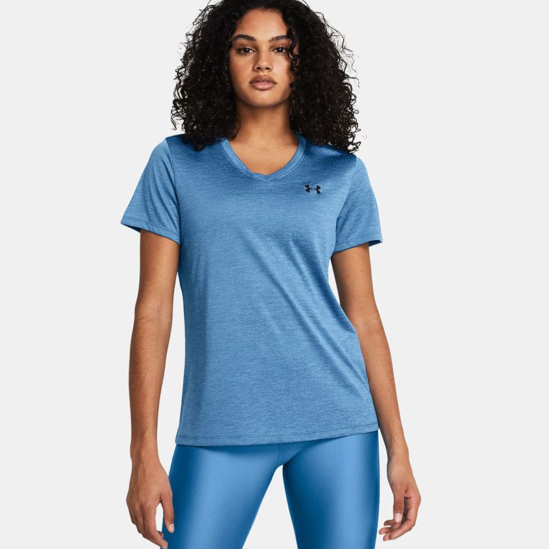 Blue Under Armour Women's UA Tech™ Twist V-Neck T-Shirt from O'Neill's.