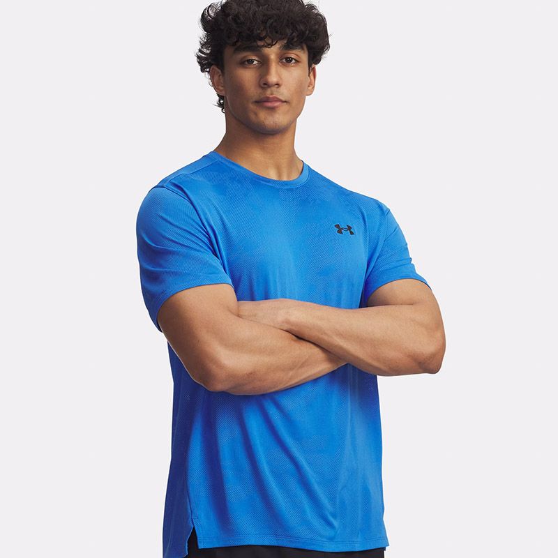 blue Under Armour Men's UA Tech™ Vent Jacquard T-Shirt from O'Neills