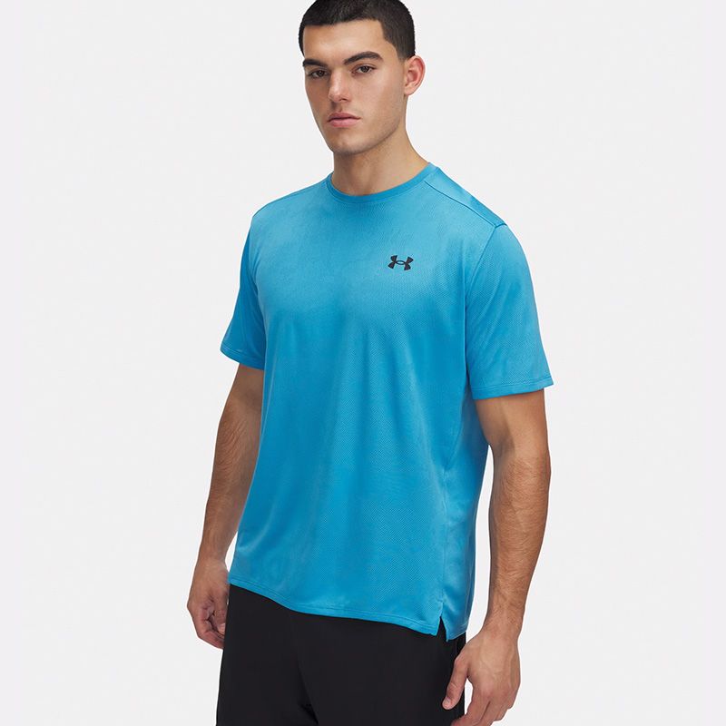 Blue Under Armour Men's UA Tech™ Vent Jacquard T-Shirt from O'Neills.