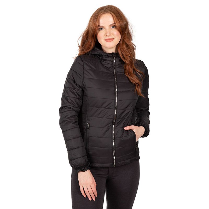 Women's black trespass padded jacket from O'Neills.