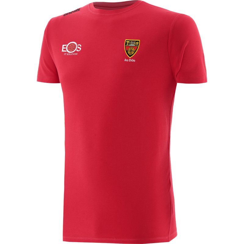 Red Men’s Down GAA Venture Pima Cotton T-Shirt with ribbed crew neck collar by O’Neills.