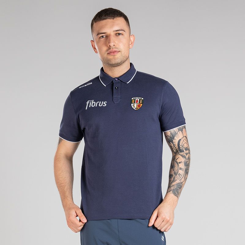 Marine Men’s Antrim GAA Venture Pima Cotton Polo Shirt with ribbed collar and cuffs by O’Neills.
