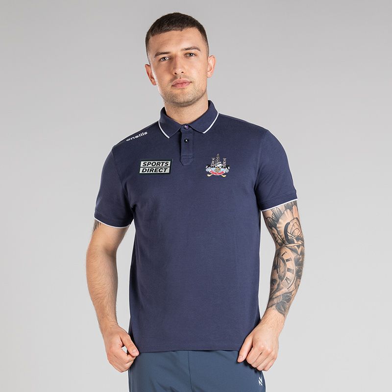 Navy Cork GAA Men's Venture Polo Shirt Marine / Silver from O'Neills 