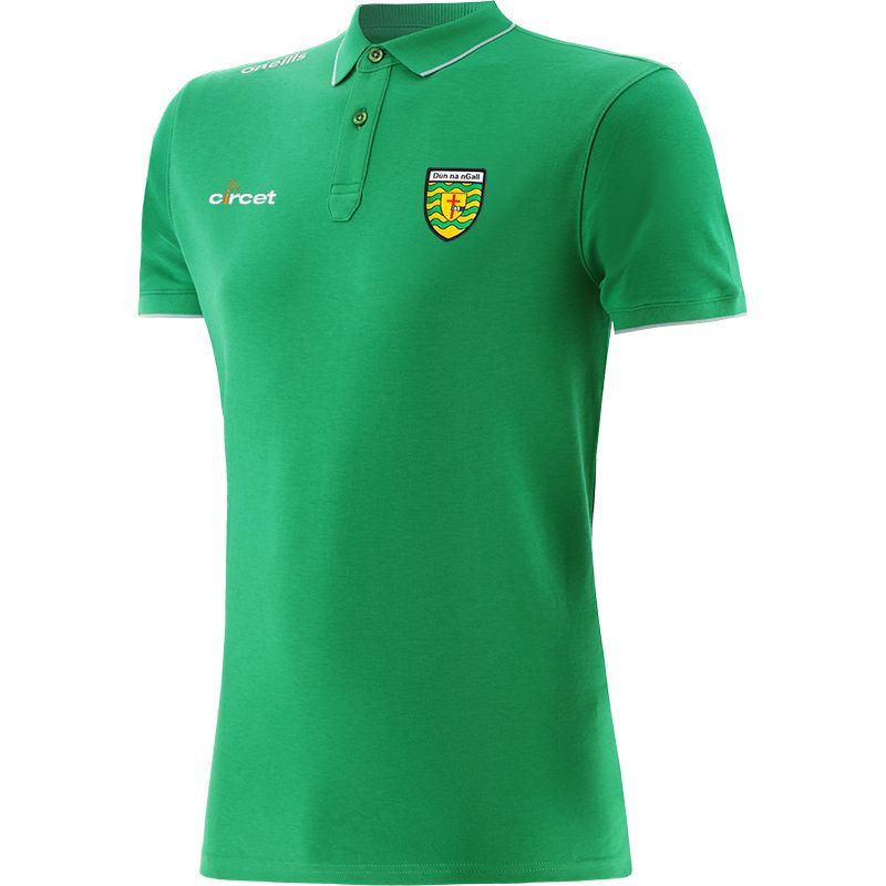 Green Men’s Donegal GAA Venture Pima Cotton Polo Shirt with ribbed collar and cuffs by O’Neills.