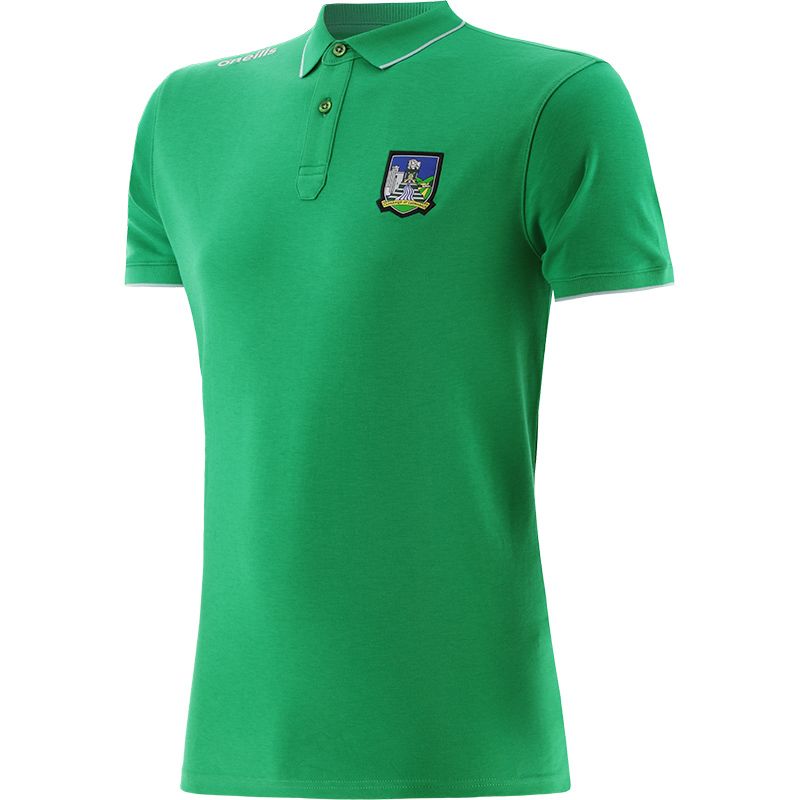 Green Men’s Limerick GAA Venture Pima Cotton Polo Shirt with ribbed collar and cuffs by O’Neills.