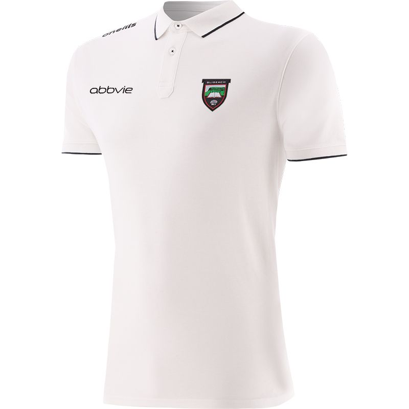 White Men’s Sligo GAA Venture Pima Cotton Polo Shirt with ribbed collar and cuffs by O’Neills