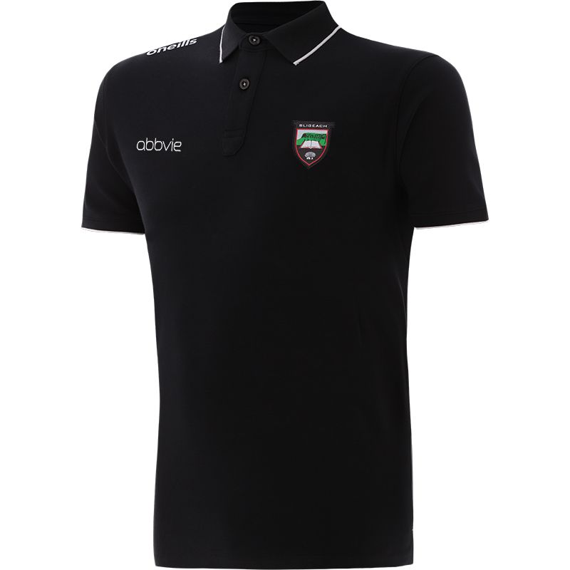 Black Men’s Kilkenny GAA Venture Pima Cotton Polo Shirt with ribbed collar and cuffs by O’Neills