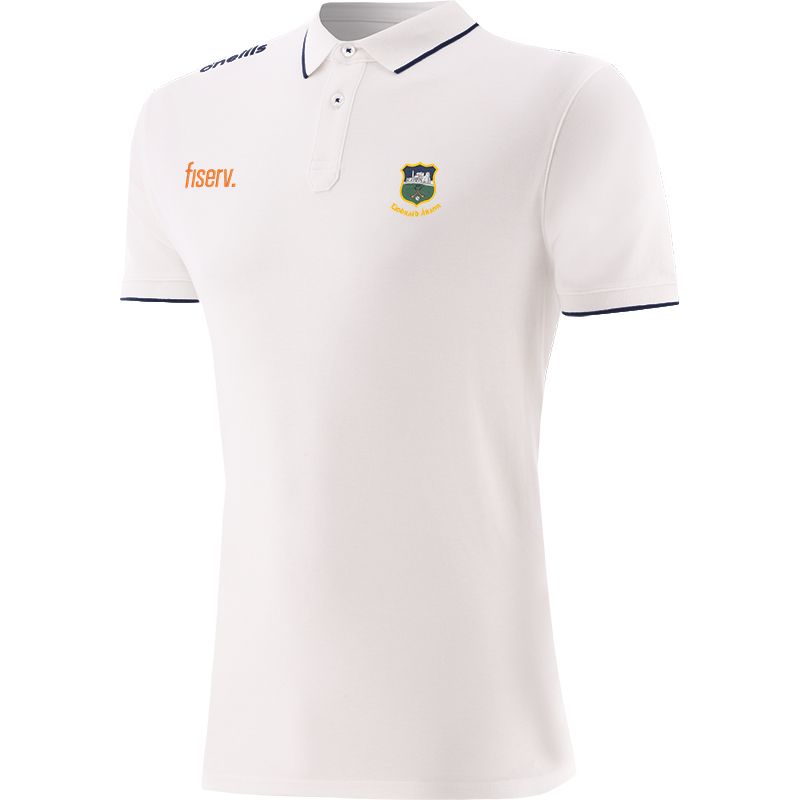 White Men’s Tipperary GAA Venture Pima Cotton Polo Shirt with ribbed collar and cuffs by O’Neills