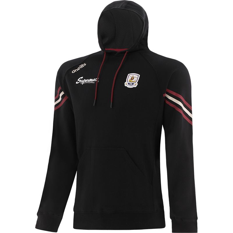 Black Men's GAA Galway Weston pullover fleece hoodie by O’Neills.
