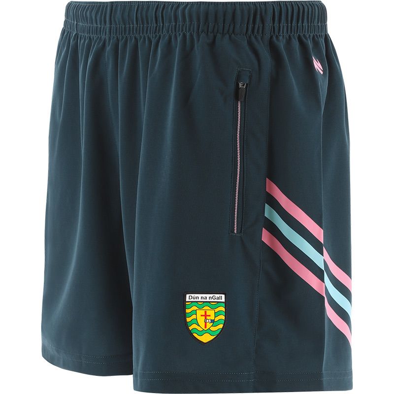 Marine Kids' Donegal GAA training shorts with zip pockets by O’Neills.