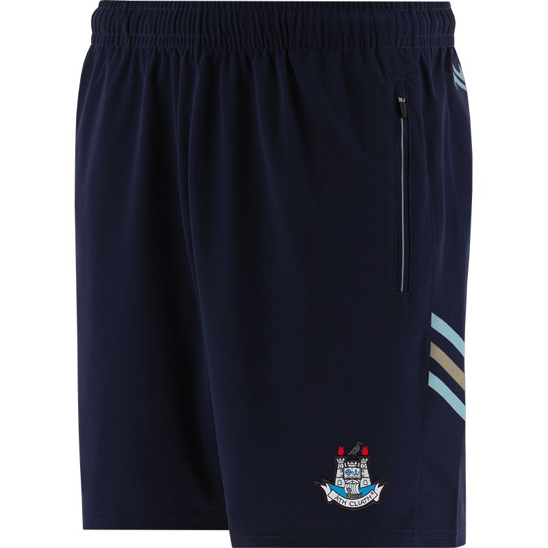 Marine Men's Dublin GAA training shorts with zip pockets by O’Neills.
