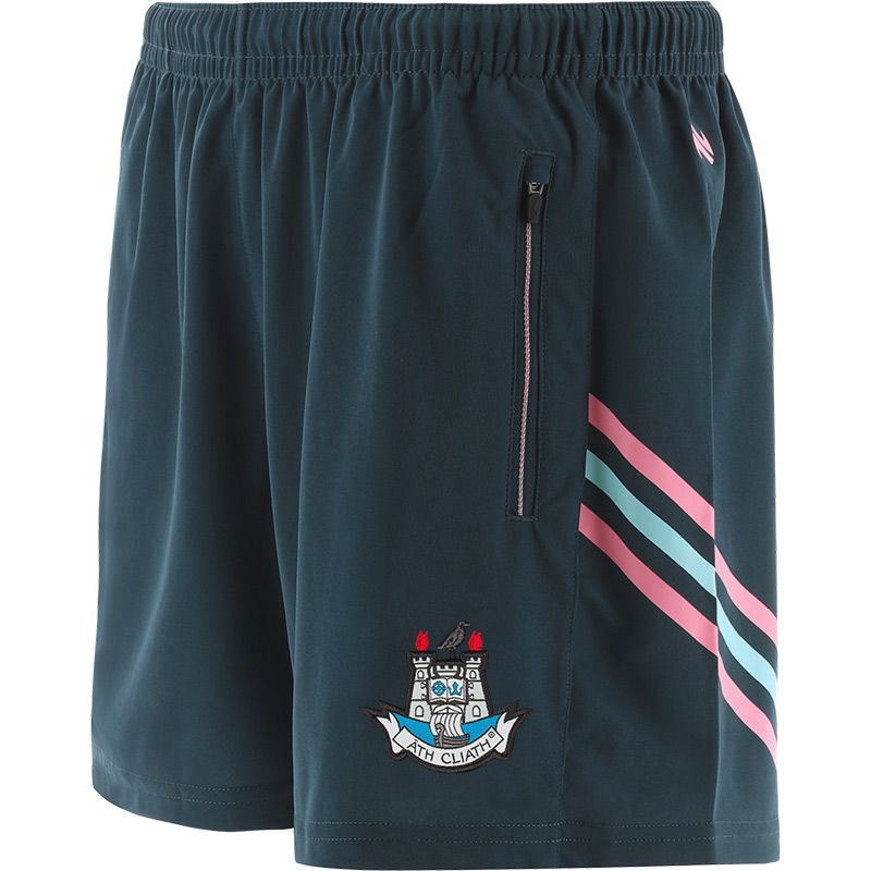Marine Women's Dublin GAA training shorts with zip pockets by O’Neills.