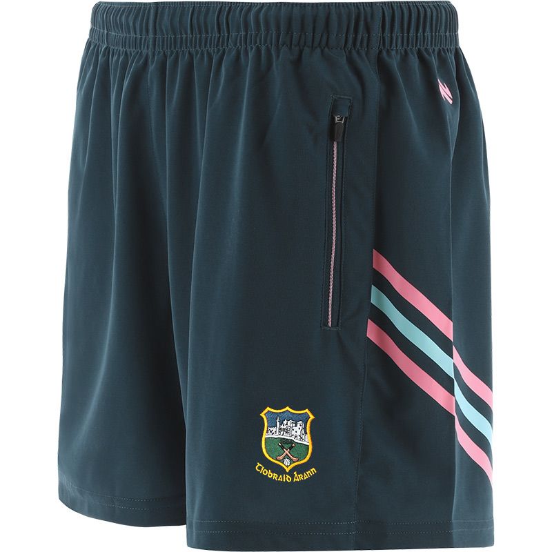 Marine Kids' Tipperary GAA training shorts with zip pockets by O’Neills.