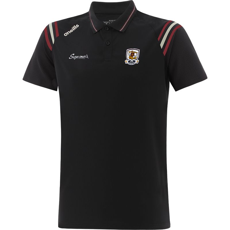 Black Men’s Galway GAA Polo Shirt with County Crest by O’Neills.