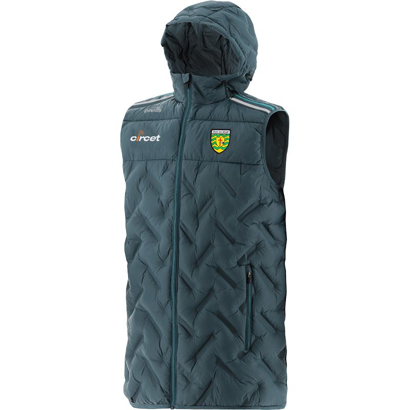Marine Kids' Donegal GAA Weston Hooded Padded Gilet with hood and two zip pockets by O’Neills.