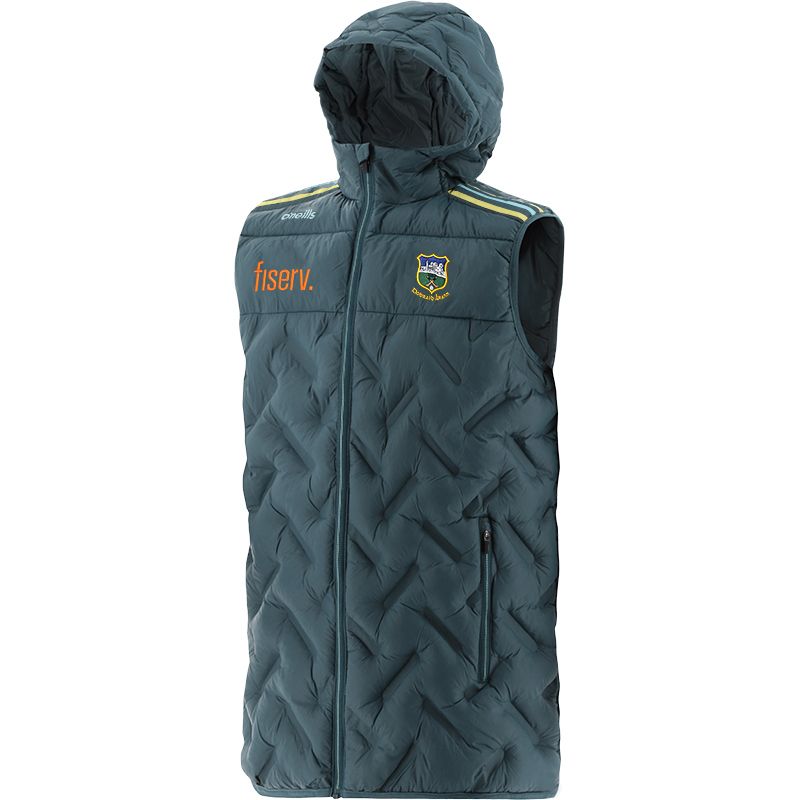 Marine Kids' Tipperary GAA Weston Hooded Padded Gilet with hood and two zip pockets by O’Neills.