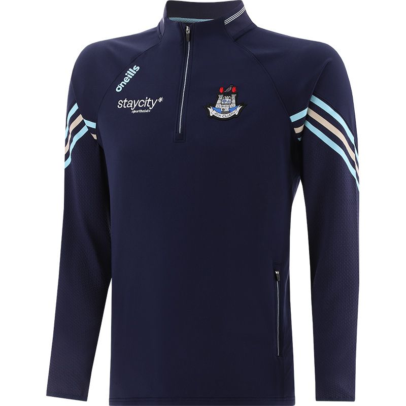 Marine Men's Dublin GAA Weston Half Zip Top with zip pockets by O’Neills.