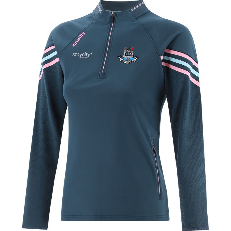 Marine Kids' Dublin GAA Weston Half Zip Top with zip pockets by O’Neills.